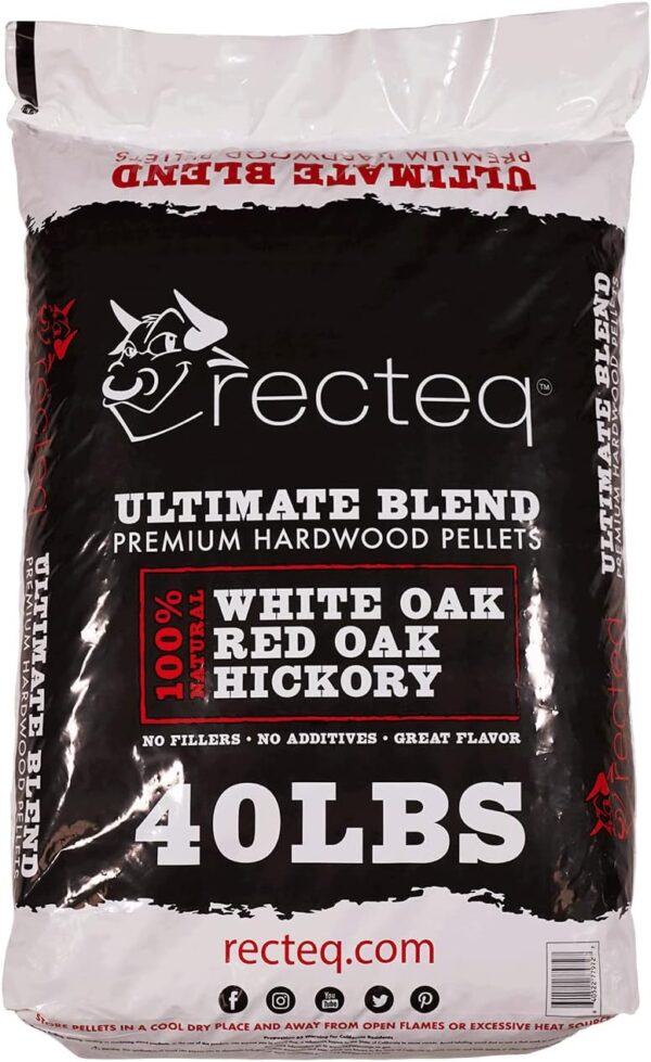 RecteQ Grill Ultimate Premium Hardwood Grilling Cooking Pellet Blend Bag 40 lbs