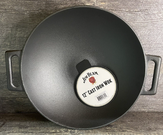 Jim Beam 12" Cast Iron Wok