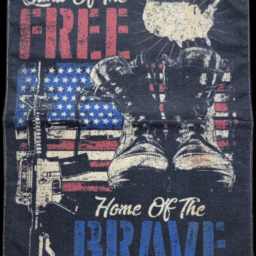 Flags - Land Of The Free Home of the Brave Garden Flag