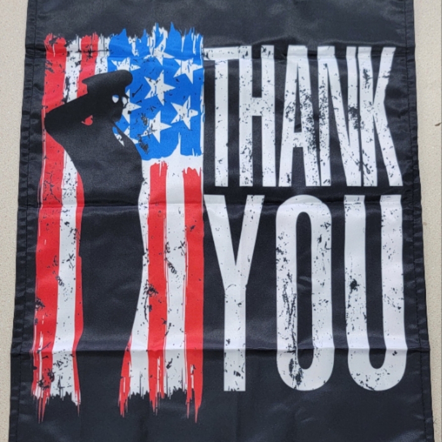 Flags - Memorial Day Flag Thank You Soldier Saluting