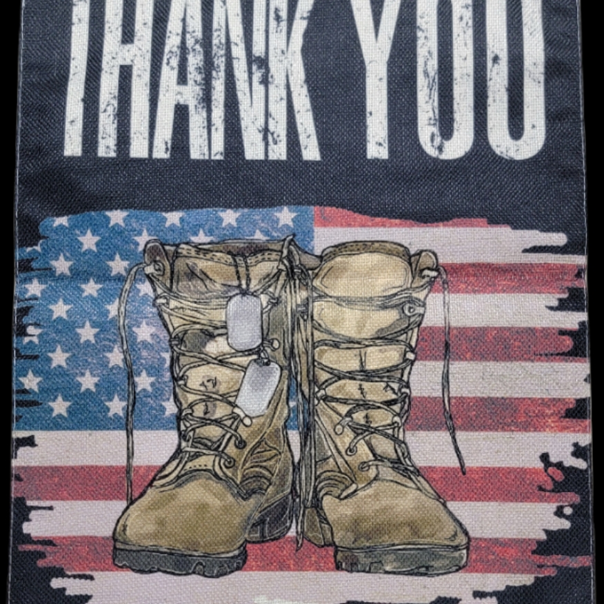 Flags - Thank You With Boots Veteran's Day Garden Flag