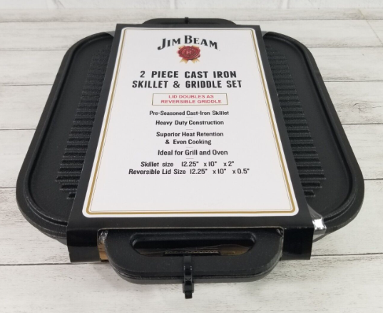 Jim Beam Skillet and Griddle Set 2 Piece