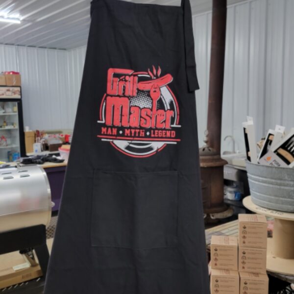 Aprons - Grill Master Man Myth Legend Red Lettering
