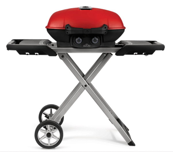 Napoleon TRAVELQ 285 & SCISSOR CART WITH GRIDDLE Napoleon Red Portable